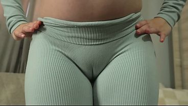 Image Indian stepsister does yoga and shows off her camel toe in leggings, then masturbates while showing off her big tits Indian pregnant stepsister thinks she's doing gymnastics but she wants sex because