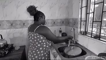 Image (HXS) BLACK AND WHITE FUCK INSIDE KITCHEN WITH CHUBBY STEPMOTHER