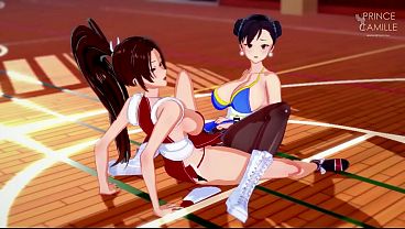 Image Chun Li and Mai Shiranui Scissoring Contest