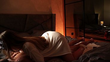 Image POV: Passionate Sex of a young Amateur Couple after oil Massage