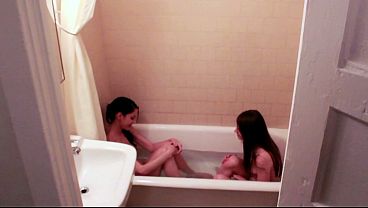 Image Lesbian teens Alice March and Rilee Marks hotel hookup