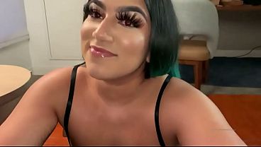 Image Lisa deepthroats BBC and swallows throatpie POV