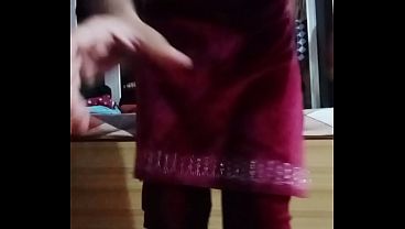 Image Indian Gay Crossdresser Gaurisissy looking like a housewife in salwar kurta