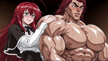Image Yujiro (Baki) x Rias (DxD) AI