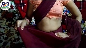 Image Desi Indian Bhabhi got naked and got her pussy fucked like a mare and got her ass masturbated from behind, Hindi hot saree was removed and she got naked