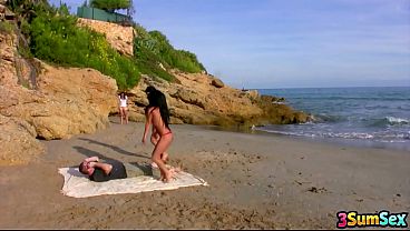 Image Julia's Threesome Cock and Pussy Pleasure On The Beach