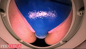 Image Wet panties with creampie and pee in public toilet
