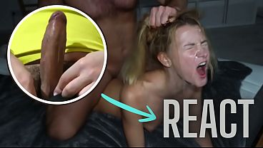 Image React: INCREDIBLE SCREAMING AND SHAKING ORGASMS - Skinny Teen OBLITERATED As Cum Runs Down Her Face