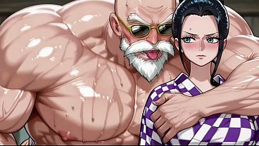 Image Roshi (DB) x Robin (OP) AI