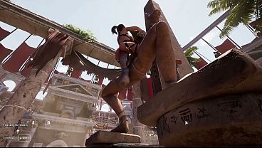 Image Lara Croft was impaled on this two-meter dick in front of 1,000 spectators.