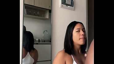 Image She gets on her knees to eat all my cock with her little mouth -amateur couple- nysdel