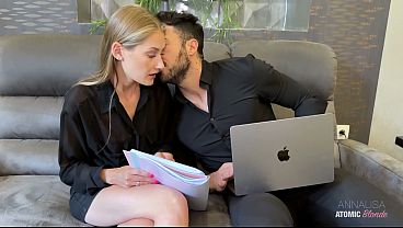 Image I Spy My Boyfriend Fucking His Slutty Colleague and I Join and Lick His Cum from Her Pussy
