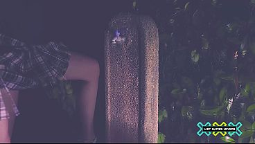 Image She loves pissing in the garden at night