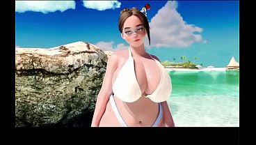 Image 3D HQ Big tits Firm tits Brunette POV BJ wSound added
