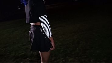 Image Slutty Bubble Booty Femboy gets Oiled Up in Public Park and Fucks Pocket Pussy with Thick Girlcock (Teaser)