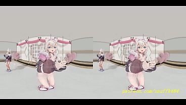 Image VR180 mmd FuwaMoco Dance 3d hololive Hentai