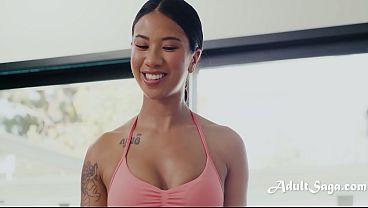 Image TS Dick Pops Out While Working Out Infront Of Female Friend - Ameena Green, Victoria Grant