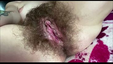 Image Double dripping wet orgasm hairy pussy big clit closeup