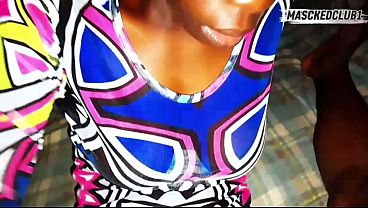 Image Sexyrita riding Masckedclub1 biggest ebony dick BBC ,in her wet pussy , teasing.milf ebony skin