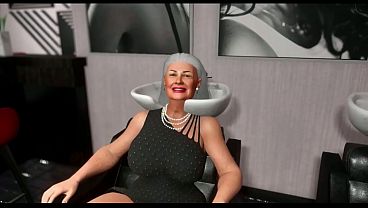 Image sexy granny 70 yo and young hairdresser