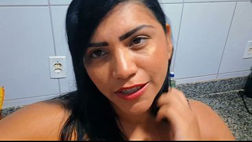 Image Vagabunda de Cozinha: Nicoly Mattos Levou Rola At&eacute_ o Talo e Ficou Toda Lambuzada!