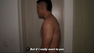 Image What are you doing?! - Busty stepmom ends up without a towel in the bathroom after her stepson plays a prank on her