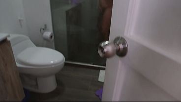 Image Latina MILF gets fucked by her stepson after getting out of the shower - TheYoungNico