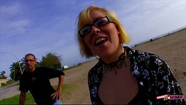 Image Busty blonde slut outdoors enjoys hardcore drilling of her tight pussy and ass