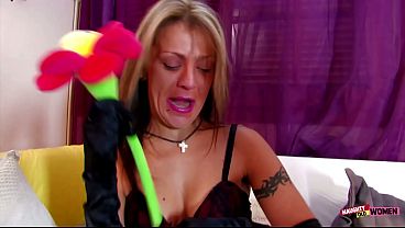 Image Naughty blonde milf enjoys it when her guy stuffs big cock in her cunt