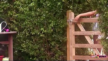 Image Fresh milfs enjoy being fucked in the hay by a dude with a big cock