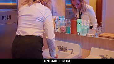 Image Bathroom Attendant Gets Banged by Two Horny Customers - Cncmilf