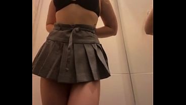 Image Jucielussie Sucking in locker room and masturbating
