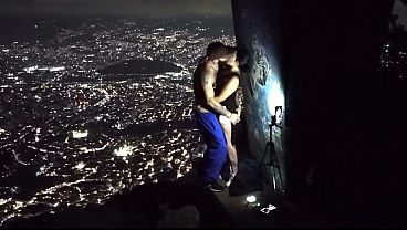Image REAL AMATEUR - My thirsty neighbor wanted it riskier: Outdoor sex overlooking the city