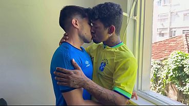 Image Two Latinos enjoying each other's bareback in Rio