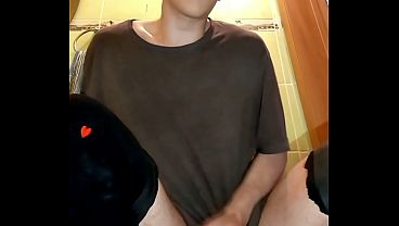 Image A sexy twink rides a big dick and squirts a fountain from a wide bottle