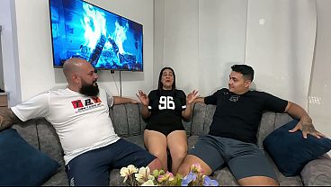 Image The podcast gets out of control with a beautiful milf with big tits and a huge ass_ we end up having a very hot threesome.