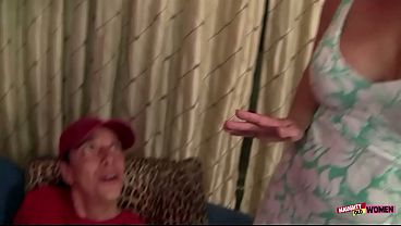 Image Mature slut Joclyn Stone eats her lanky mans ass before jumping on his hard shaft