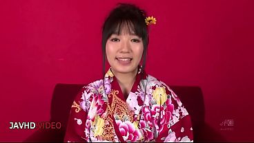 Image Chiharu's Kimono-Clad Japanese Blowjob Leads to Steamy Threesome Adventure