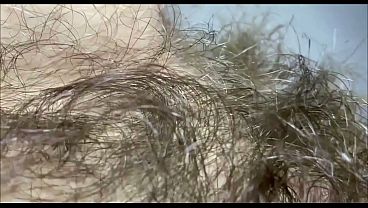 Image 10 minutes of hairy pussy admiration big bush closeup