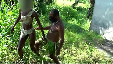 Image Pulled by the dick from one village to an other by horny tribe female for sex on a tree
