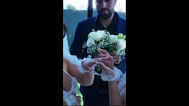 Image Hot wedding day threesome with giant ass girls