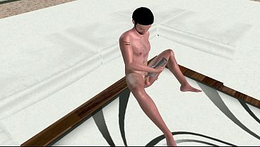 Image 3D Gay Porn: Solo Hunk Jerks Massive Cock with Tight Torch Fleshlight Grip