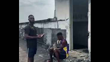 Image Makanaki stroking slimtease the gay guy with a long dick.