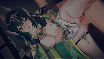 Image [Genshin Impact] Nefer's &quot_CURATORIUM SCANDAL&quot_: Bound Dendro Scholar & POV Sandwich DP (4K/60FPS)
