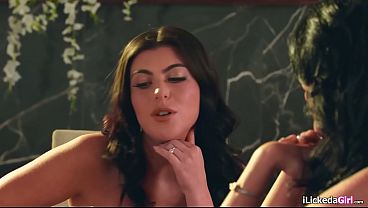 Image Big tits lesbian went all out licking her wife hairy pussy