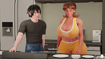Image BBW Step Mom MILF With HUGE Tits And A Big Fat Ass Gives Tit Job To Big Cock Step Son In The Kitchen | Mansion Days | 3D Taboo Game