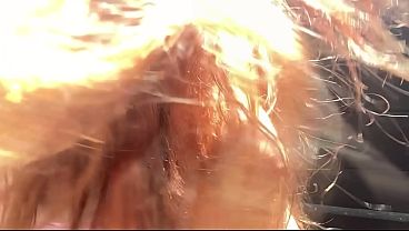 Image Italian Big tits Bouncing session Artemisia Love outdoor solo fetish