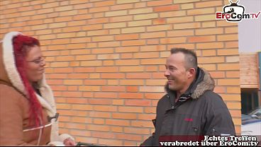 Image Deutsche rothaarige BBW Milf Nachbarin angesprochen und gefickt