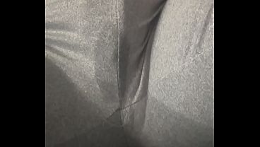 Image Wet pussy in grey leggings