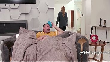Image Husband Hides Lover Under The Blanket When Wife Is Around - Charles Dera, Chloe Rose, Rachael Cavalli